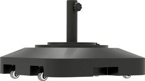 Outsunny Podstawa Gartenschirmständer do Parasola, z Plastiku, Możliwość Wypełnienia Wodą lub Piaskiem, Czarny