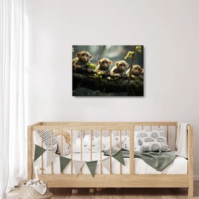 Obraz na szkle - Małpy (70x50 cm)