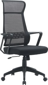 Czarne tapicerowane krzesło biurowe Hoboken – Yes Everyday