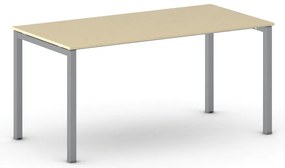Stół konferencyjny do biura PRIMO SQUARE, 160x80 cm, szaro-srebrna podstawa, brzoza