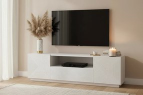 Szafka RTV z szufladami Asha 167 cm - biały mat