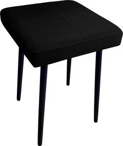 Taboret MAX tkanina Welur stelaż metalowy STOŁEK LOFT : Kolor nogi - Czarna stożek, Kolor tkaniny - VELVET - MG19, Typ tkaniny - Velvet