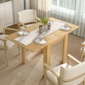 HOMCOM Stół rozkładany 70/140 x 80 cm Nowoczesny stół jadalniany dla 4–6 osób Oszczędzający miejsce do kuchni i jadalni | Aosom PL