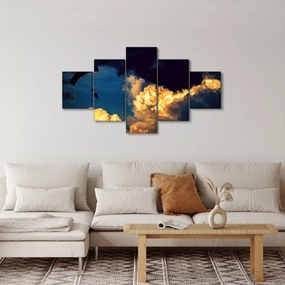 Obraz skoczka spadochronowego w chmurach (125x70 cm)