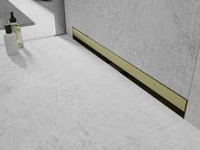 Mexen Flat Wall odpływ liniowy ścienny 2w1 80 cm, złoty szczotkowany - 1A30080