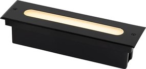 Nowoczesny klosz ogrodowy czarny 30 cm z LED IP65 - Eline