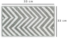 Biało-szary bawełniany ręcznik 33x33 cm Chevron – Foutastic