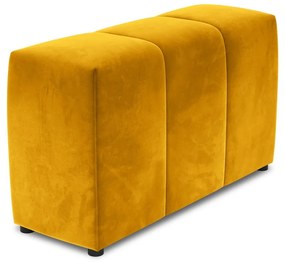 Żółte aksamitne oparcie do sofy modułowej Rome Velvet – Cosmopolitan Design