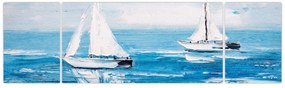 Obraz - Obraz jachtów na morzu (170x50 cm)