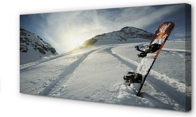 Obraz drukowany na płótnie Snowboardowy Raj W Alpach