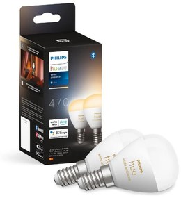 ZESTAW 2x LED Żarówka ściemnialna Philips Hue WHITE AMBIANCE P45 E14/5,1W/230V