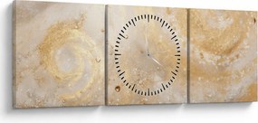 Obraz - Wzorzysta tekstura (z zegarem) (90x30 cm)