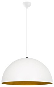 Biała lampa wisząca z metalowym kloszem ø 60 cm Sivani – Opviq lights