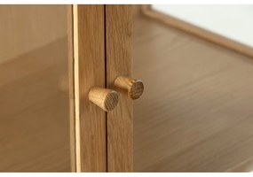 Witryna w dekorze dębu w naturalnym kolorze 180x80x40 cm Ceci – MOME