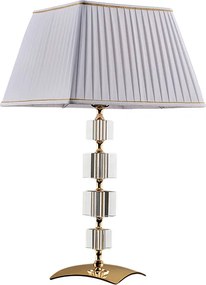 Franz Lume z pozłacanego żelaza i kryształu 1 lampa z abażurem H.59 Ø30 BL275-LM-OR