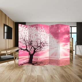 Parawan - Różowe drzewo (210x170 cm)