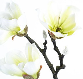 Sztuczny kwiat Magnolia biały, 55 cm