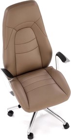 Ciemno-beżowy fotel gabinetowy Darwin Halmar