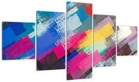 Obraz - Kolorowe pociągnięcia pędzlem (125x70 cm)