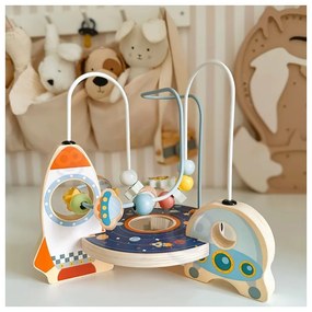 Tooky toy drewniana rakieta pętla motoryczna labirynt