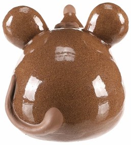 Dekoracja ceramiczna Mysz, 17 x 14 x 14 cm,brązowa, 17 cm