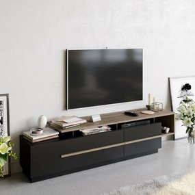Stolik pod telewizor Pia Black and Walnut