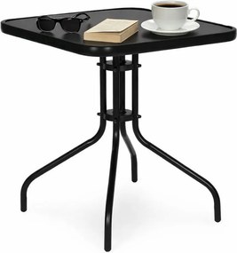 Stolik ogrodowy, balkonowy 60x60 cm Torello 073-1, czarny, kwadratowy