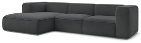 Ciemnoszary narożnik z materiału bouclé (lewostronny) Zephyr – Bobochic Paris