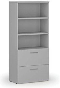 Szafa z szufladami na teczki zawieszkowe PRIMO GRAY, 800 x 420 x 1781 mm, szary
