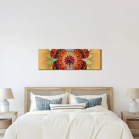 Obraz - Etno motyl (z zegarem) (90x30 cm)