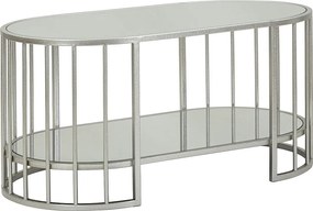 Stolik Kawowy VKH793, Srebrny, 90x50x45 cm, Kendra Home