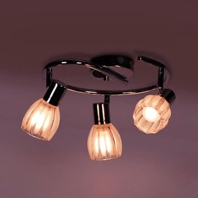 Lampa sufitowa z 3 ruchomymi szklanymi kloszami - A762-Ovla