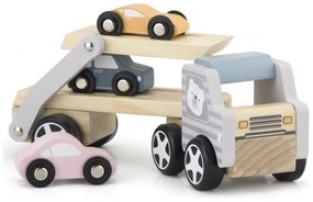 Viga polarb drewniana laweta z samochodzikami montessori