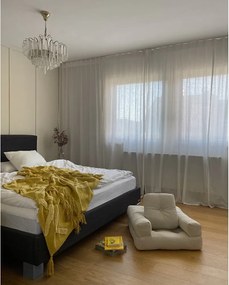 Dziecięcy fotel rozkładany s taburetkou Karup Design Mini Cube Dark Grey