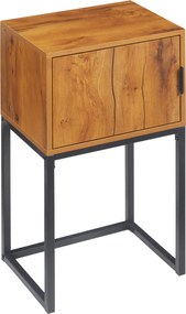 HOMCOM Stolik konsolowy w stylu industrialnym, Stolik pomocniczy, Kredens, 1 szafka, Brąz + Czarny