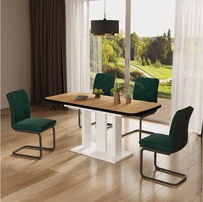 Stół jadalny gold power dąb/biały 120x80x77.3 fenaro