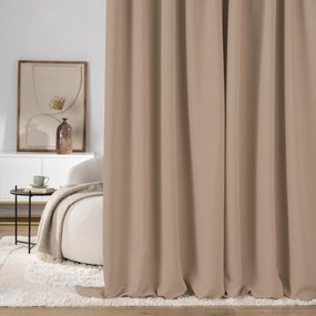 Zasłona zaciemniająca na taśmie marszczącej ciemnobeżowy 140 x 280 cm 1 szt.