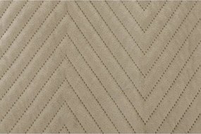 Beżowa aksamitna narzuta na łóżko ARROW VELVET Rozmiar: 200 x 220 cm