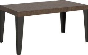 Stół rozkładany 160/244x80 cm Flame orzech nogi antracytowe