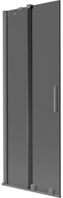 Mexen Velar parawan nawannowy 2-skrzydłowy rozsuwany 70 x 150 cm, grafit, gun metal - 896-070-000-41-95