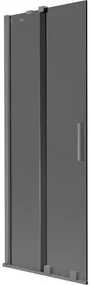 Mexen Velar parawan nawannowy 2-skrzydłowy rozsuwany 70 x 150 cm, grafit, gun metal - 896-070-000-41-95