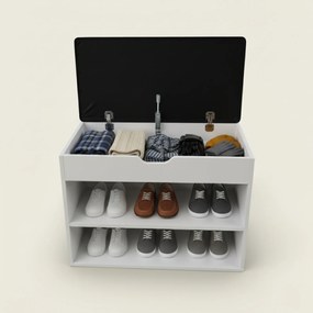 Szafka na buty z siedziskiem LEVA, 60 x 30 x 47 cm
