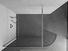 Mexen Kioto-R ścianka prysznicowa zaokrąglona Walk-in 130 x 200 cm, transparent 8 mm, chrom - 800-130-101-01-06