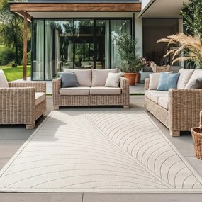 Dywan uniwersalny Nova 3D Liść kremowy 140 cm x 200 cm