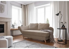 Szarobrązowy sztruksowy szezlong (lewostronny) Chic Charlotte – Miuform