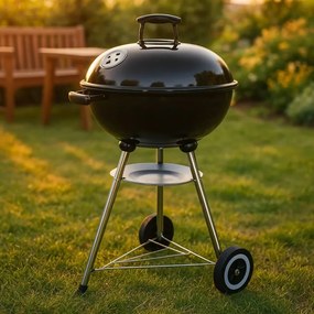 Grill węglowy ogrodowy Nexos 54,5x44,5x81 cm z termometrem