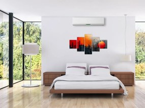 Obraz - Abstrakcyjny obraz miasta (125x70 cm)