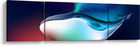 Obraz - Wieloryb w kosmosie (170x50 cm)