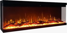 Kominek elektryczny ścienny, do zabudowy trójstronnej, BOSTON100 dł. 101,6 x gł. 20 x wys. 44