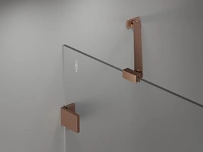 Mexen Lunar-F drzwi prysznicowe składane lewe 150 cm, transparent, miedź szczotkowana - 836S-150-050-65-00-L